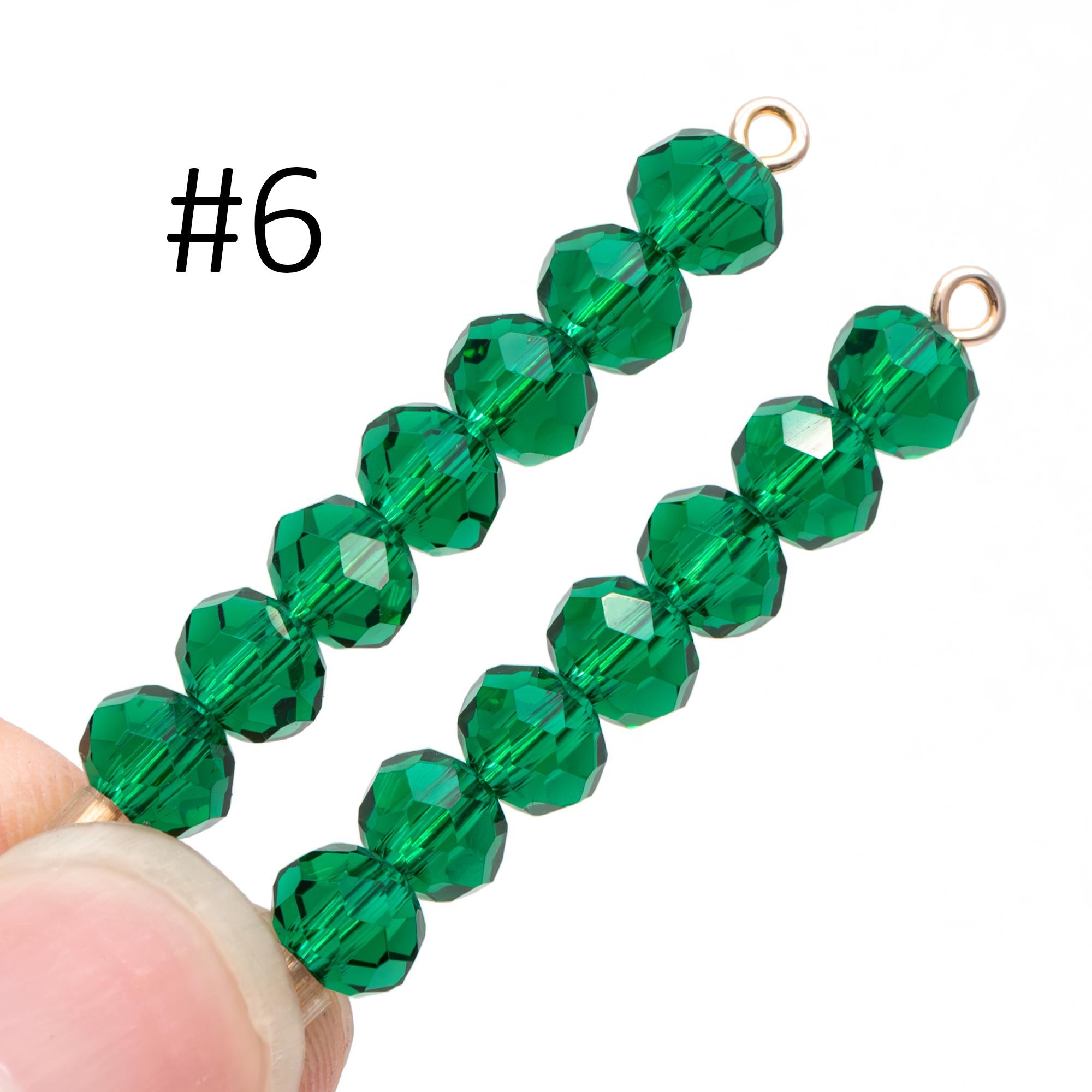 80 Beads Rondelle Crystal Glass Faceted Beads 4x6mm -(BZ06)